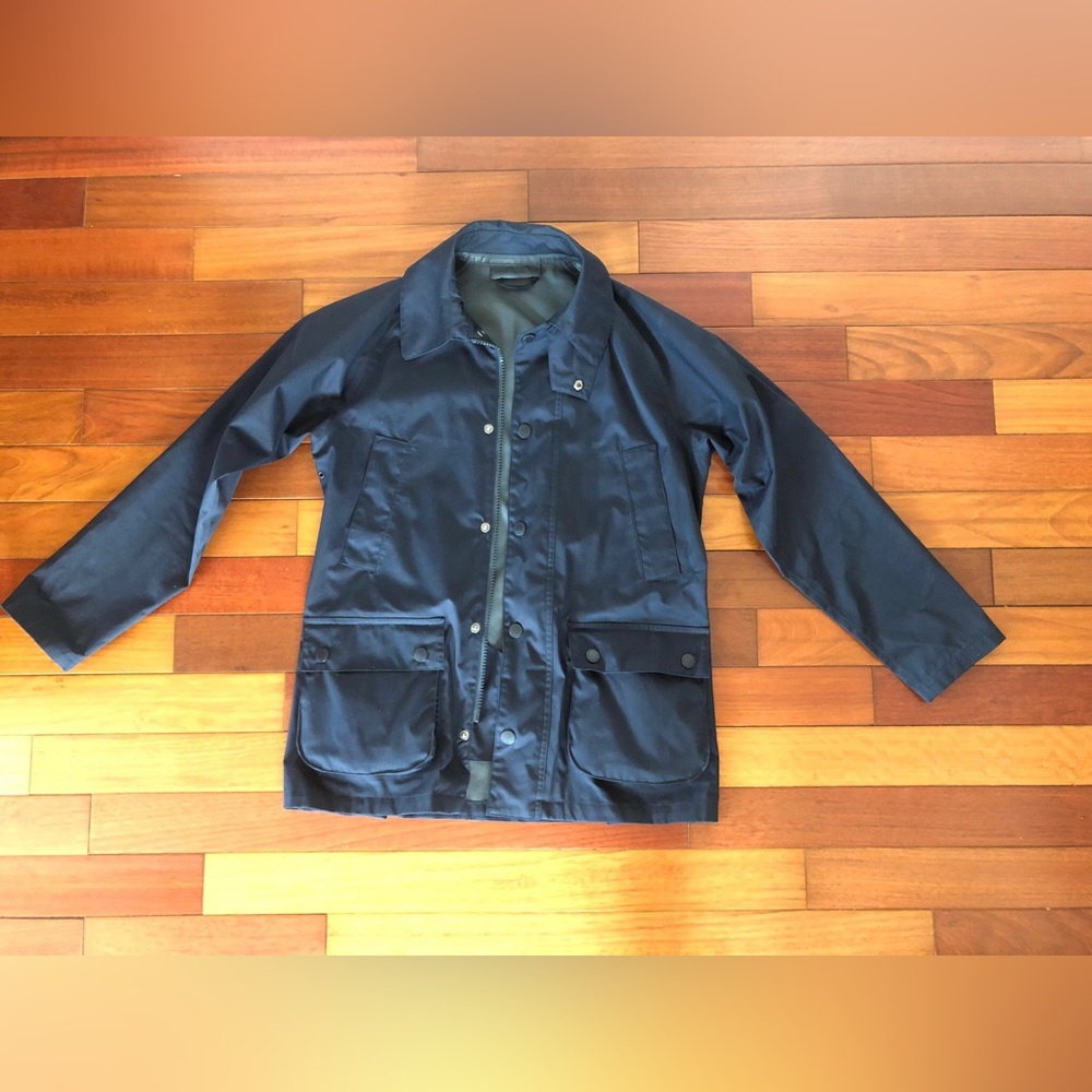 Barbour White Label Bedale Waterproof Jacket, Size 36, Navy Blue